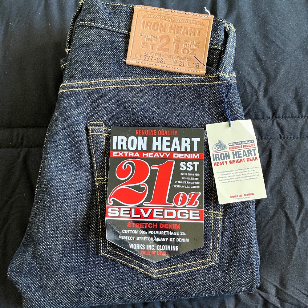 Iron Heart IH-777SST 21oz Shinayaka Stretch Denim-Indigo